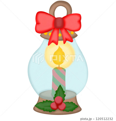 Cute cartoon lantern, perfect for Christmas decorations. 120512232