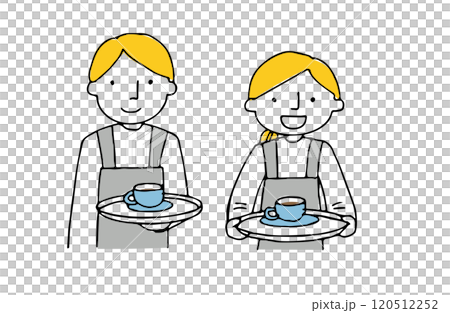 咖啡館服務員男女 120512252