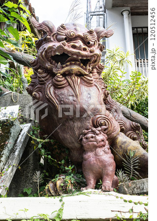 壺屋焼き 親子のシーサー 壺屋焼き 親子のシーサー 120512456