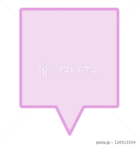 シンプルな正方形の吹き出し2(ピンク・色付き) シンプルな正方形の吹き出し2(ピンク・色付き) 120513354