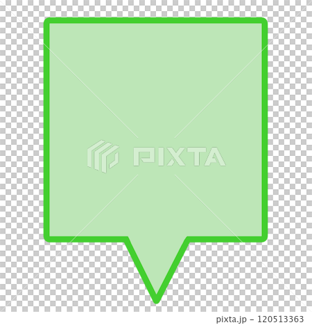 Simple square speech bubble 2 (green/colored) 120513363