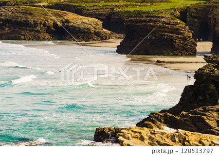 Cathedral Beach in Galicia Spain. Cathedral Beach in Galicia Spain. 120513797