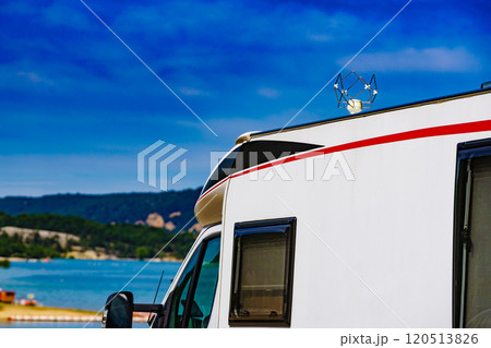 Tv antenna on roof of caravan Tv antenna on roof of caravan 120513826