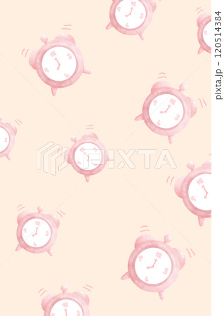 alarm clock on pink background alarm clock on pink background 120514384