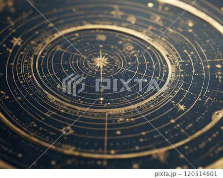 宇宙とホロスコープ風イメージの背景 120514601