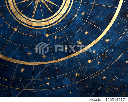 宇宙とホロスコープ風イメージの背景 宇宙とホロスコープ風イメージの背景 120514617