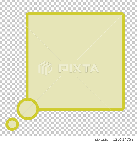 Simple square thought bubble 1 (yellow, colored) 120514758