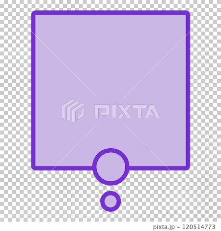 Simple square thought bubble 2 (purple, colored) Simple square thought bubble 2 (purple, colored) 120514773