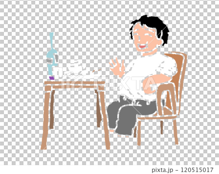鉛筆画風のお腹いっぱい食べた人のイラスト 鉛筆画風のお腹いっぱい食べた人のイラスト 120515017