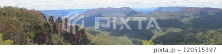 The panorama view of landscape in national park at blue mountain at australia The panorama view of landscape in national park at blue mountain at australia 120515397
