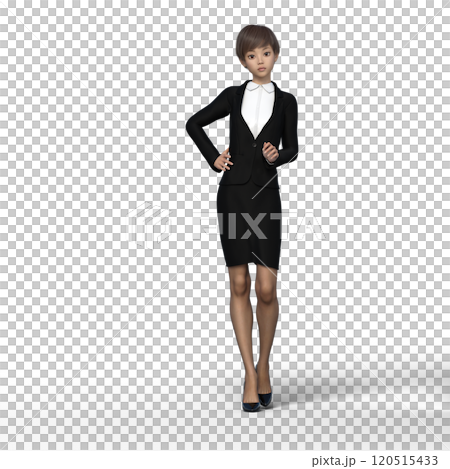 ビジネススーツの女性 perming 3DCG イラスト素材 ビジネススーツの女性 perming 3DCG イラスト素材 120515433