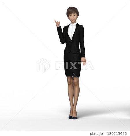 ビジネススーツの女性 perming 3DCG イラスト素材 ビジネススーツの女性 perming 3DCG イラスト素材 120515436