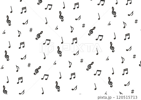 大きな黒い木製の音符が並ぶ音楽の壁紙 120515713