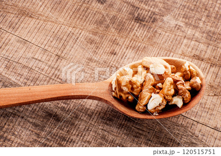 closeup  Kernels of walnuts 120515751