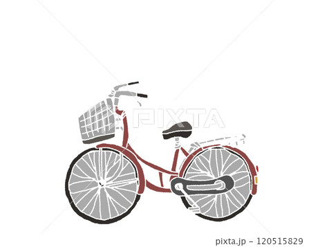 鉛筆画風の自転車のイラスト 120515829