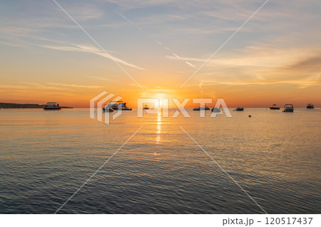 Sunrise over the sea. Panoramic seascape. Sunrise over the sea. Panoramic seascape. 120517437