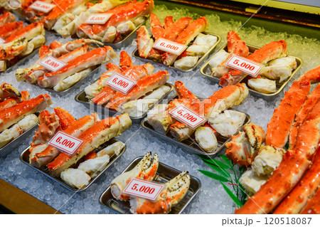 taraba crab or king crab at local store in japanese market 120518087