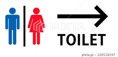 男女トイレの案内板 120518247