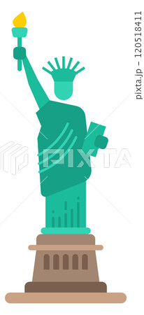 Statue of liberty color icon. Freedom symbol. Famous landmark Statue of liberty color icon. Freedom symbol. Famous landmark 120518411