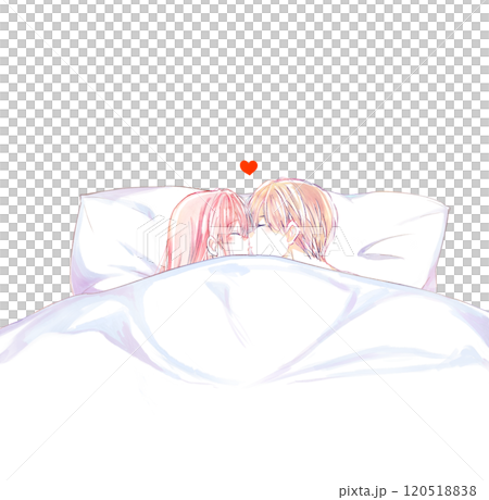 男人和女人在床上接吻 120518838