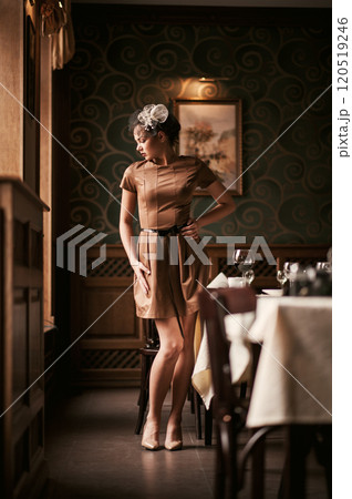 Closeup portrait of young female customer drinking red wine with eyes closed Closeup portrait of young female customer drinking red wine with eyes closed 120519246