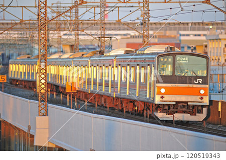 武蔵野線 西浦和-北朝霞 JR東日本 205形 M33編成(幕張) 武蔵野線 西浦和-北朝霞 JR東日本 205形 M33編成(幕張) 120519343