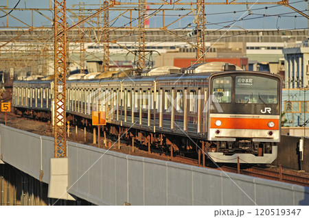 武蔵野線 西浦和-北朝霞 JR東日本 205形 M12編成(幕張) 武蔵野線 西浦和-北朝霞 JR東日本 205形 M12編成(幕張) 120519347