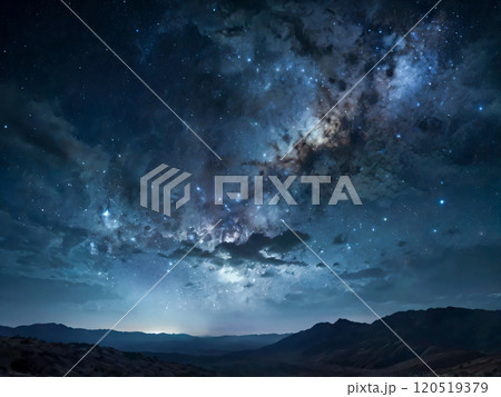 milky way galaxy and space dust in the universe 120519379