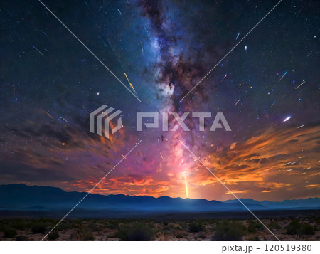 milky way over the night sky 120519380