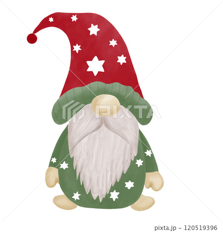 Drawing of gnome with hat 120519396
