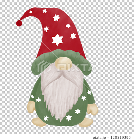 Drawing of gnome with hat 120519396
