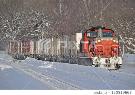 石北本線　金華　JR貨物　DD51-1184＋コキ＋DD51-1152（鷲別） 120519668