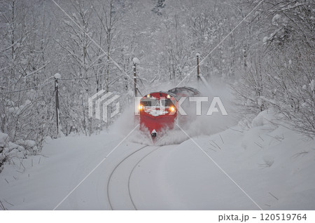 宗谷本線　智恵文－日進　JR北海道　DE15-2521（旭川）　常時排雪列車　ラッセル 120519764