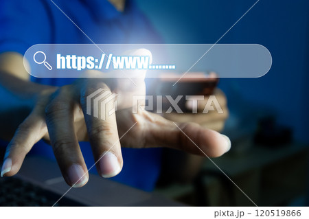 The concept of registering and setting up a website domain The concept of registering and setting up a website domain 120519866