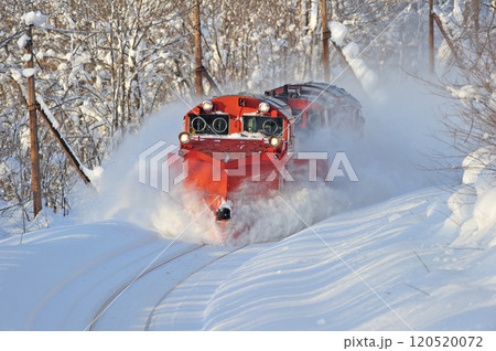 宗谷本線 智恵文-日進 JR北海道 DE15-2521(旭川) 常時排雪列車 ラッセル 宗谷本線 智恵文-日進 JR北海道 DE15-2521(旭川) 常時排雪列車 ラッセル 120520072