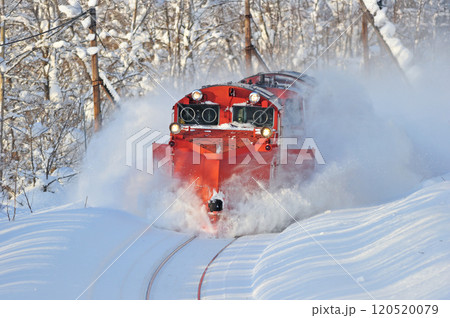 宗谷本線 智恵文-日進 JR北海道 DE15-2521(旭川) 常時排雪列車 ラッセル 宗谷本線 智恵文-日進 JR北海道 DE15-2521(旭川) 常時排雪列車 ラッセル 120520079