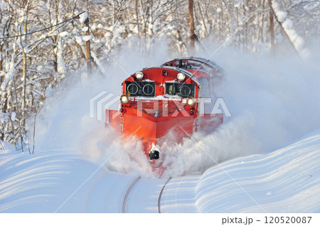 宗谷本線 智恵文-日進 JR北海道 DE15-2521(旭川) 常時排雪列車 ラッセル 宗谷本線 智恵文-日進 JR北海道 DE15-2521(旭川) 常時排雪列車 ラッセル 120520087