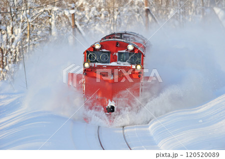 宗谷本線 智恵文-日進 JR北海道 DE15-2521(旭川) 常時排雪列車 ラッセル 宗谷本線 智恵文-日進 JR北海道 DE15-2521(旭川) 常時排雪列車 ラッセル 120520089
