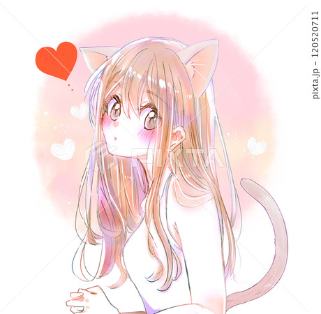 猫耳としっぽの生えた女性 恋愛 猫耳としっぽの生えた女性 恋愛 120520711