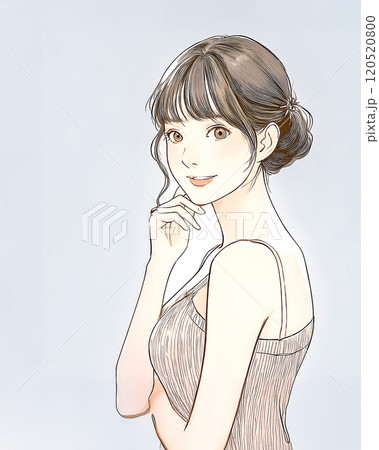 若い女性のビューティーイメージ素材 120520800