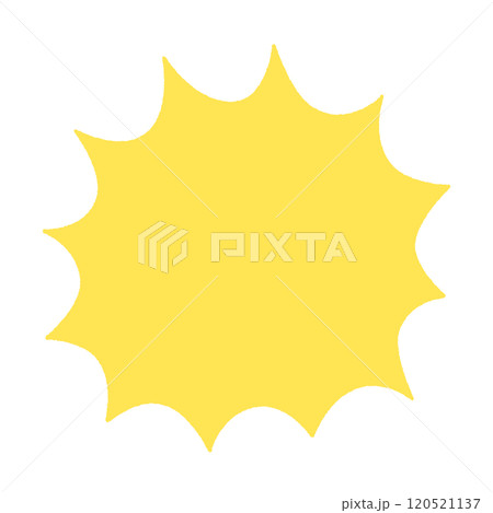 ギザギザな黄色い吹き出し - シンプルなコミック調のバナーやフレームの素材 ギザギザな黄色い吹き出し - シンプルなコミック調のバナーやフレームの素材 120521137