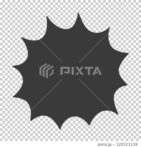 Jagged black speech bubble - Simple comic style banner or frame material Jagged black speech bubble - Simple comic style banner or frame material 120521139