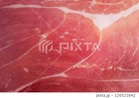 Hamon meat thin slice as macro photo background. Hamon meat thin slice as macro photo background. 120521642