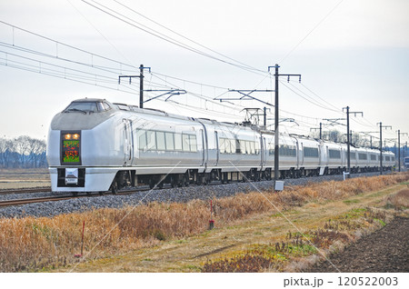 常磐線　羽鳥ー岩間　JR東日本　651系　K203編成（勝田）　スーパーひたち 120522003