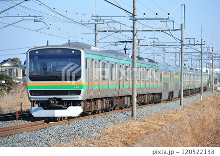 東北本線 栗橋ー東鷲宮 JR東日本 E231系1000番台 U509編成(小山) 東北本線 栗橋ー東鷲宮 JR東日本 E231系1000番台 U509編成(小山) 120522138