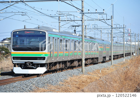 東北本線　栗橋ー東鷲宮　JR東日本　E231系1000番台　U528編成（小山） 120522146