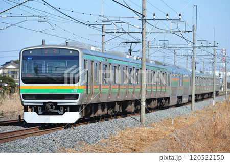 東北本線 栗橋ー東鷲宮 JR東日本 E231系1000番台 U535編成(小山) 東北本線 栗橋ー東鷲宮 JR東日本 E231系1000番台 U535編成(小山) 120522150
