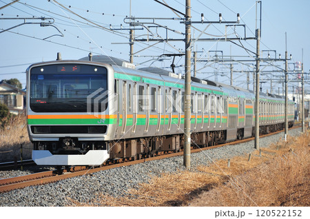 東北本線 栗橋ー東鷲宮 JR東日本 E231系1000番台 U532編成(小山) 東北本線 栗橋ー東鷲宮 JR東日本 E231系1000番台 U532編成(小山) 120522152