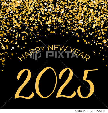 Happy New Year 2025. Holidays typography poster. Vector template for banner, sign, greeting card, invitation, etc. Happy New Year 2025. Holidays typography poster. Vector template for banner, sign, greeting card, invitation, etc. 120522266