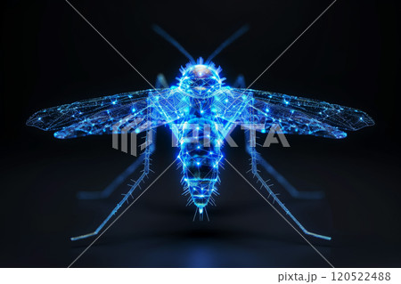 A virus in the form of a mosquito collecting information from the Internet, Internet security concept A virus in the form of a mosquito collecting information from the Internet, Internet security concept 120522488